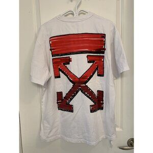 Off-White Main Label Red Marker Arrows Logo Virgil Abloh White T-shirt